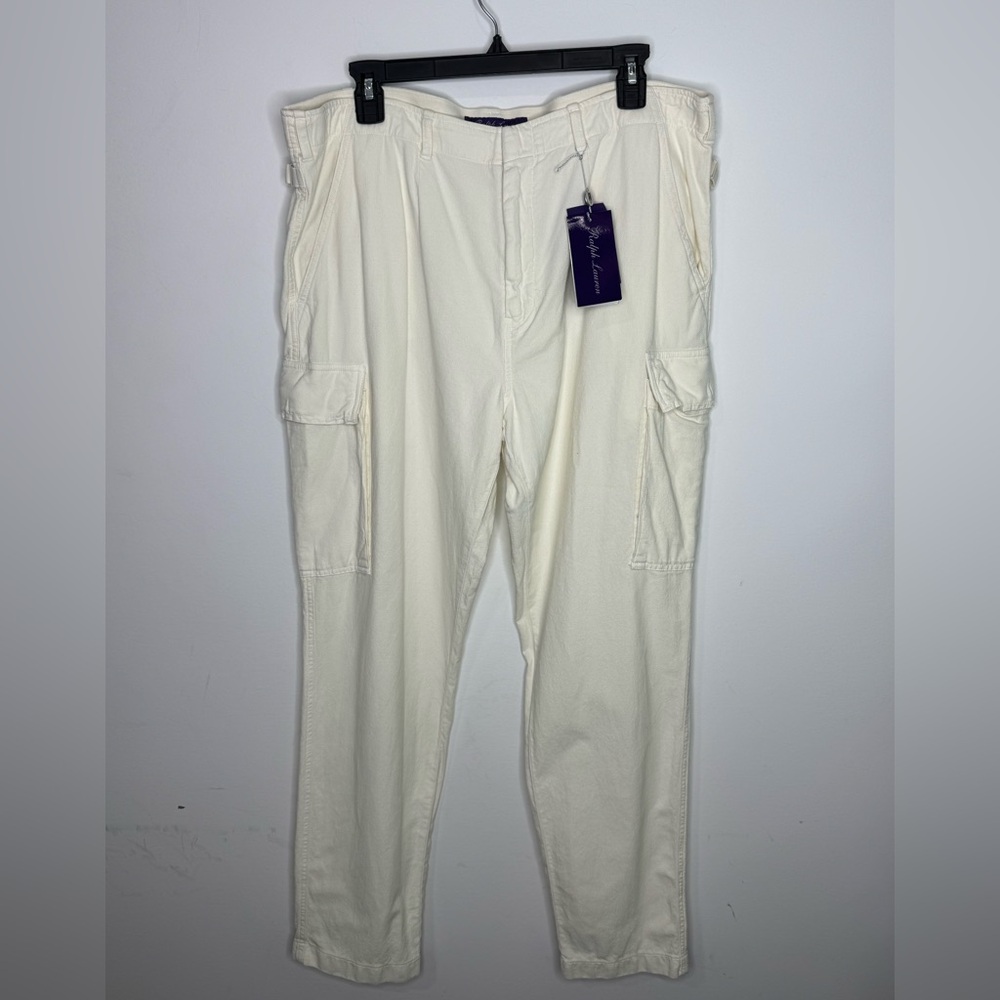 Ralph Lauren Purple Label Cream Cargo Pants